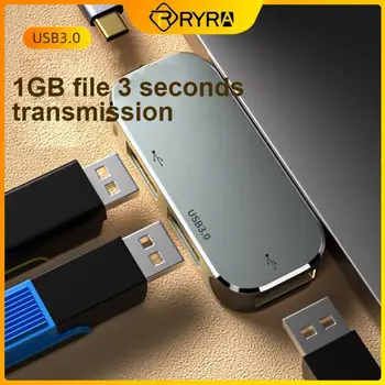 RYRA Multi-funções 6 em 1-Tipo C Hub 3.55 mm Jack PD100W USB3.0/USB2.0/USB3.1 Compatível com HDMI cabo de extensão USB Para pc computador portátil telefone