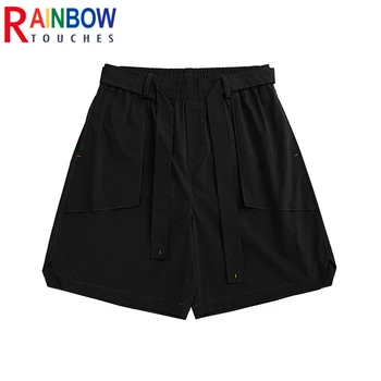 Rainbowtouches 2022 Homens Shorts Vintage High Street E Casual, Shorts, Macacões Soltos Sólido Shorts Simplicidade Elegante Calças