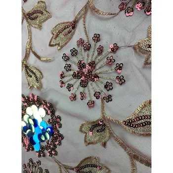 Ancara, Nova Chegada do laço de Tecido Têxtil Respirável Nigeriano de Moda malha bordado Para as Mulheres o Vestido de Tecido ACC1234567