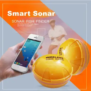 Sem fio Smart Fish Finder para iOS e Android, a Sonda eco de Sonar sonar fishfinder App 50M/130ft Peixes do Mar Detectar