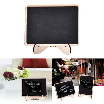 Mini Clip de Madeira quadro Negro, quadro de Mensagens Festa de Casamento Lolly de pequeno-Almoço Tabela 2pcs/set