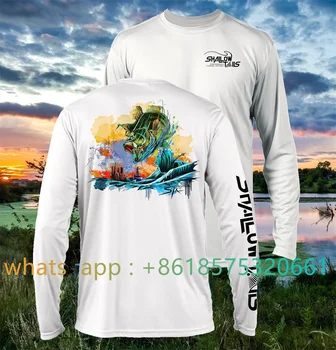 Pesca-Shirt Para Homens Uv De Proteção Solar Upf 50+ Manga Longa Umidade Wicking Desempenho Atlético Camisa De Pesca Exterior Roupas