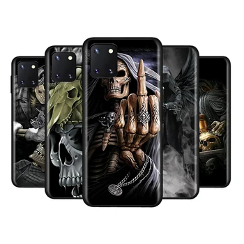 Grim Reaper Esqueleto Crânio Para Samsung M02 M31 S M60S M40 M30 M20 M21 M10 S M62 M12 F52 Nota 20 Ultra 10 Pro Plus 8 9 Caso de Telefone