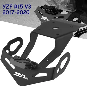 PARA a YAMAHA YZF R15 V3 V3.0 2017 - 2020 2018 2019 Licença da Motocicleta Moldura da Placa de Montagem do Suporte Titular com LED Indicador de Ligh