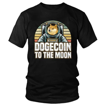 Cryptocurency Dogecoin Shiba Inu T-Shirts Homens Streetwear T-Shirts De Manga Curta Engraçado Bitcoin Doge Meme Camisetas De Algodão Tee Topo